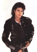 Michael Jackson på pladeomslaget til albummet Bad 1987